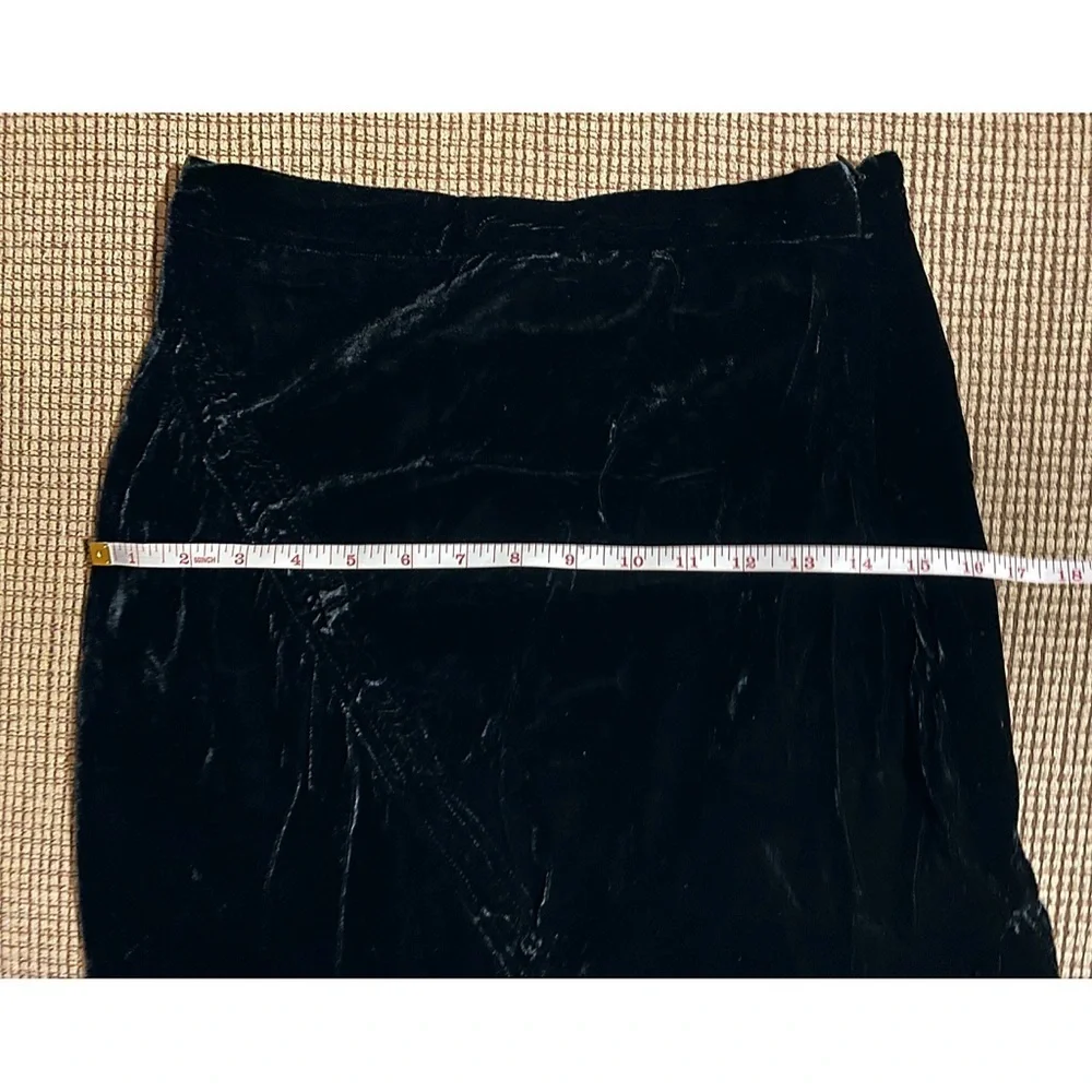 Parker Black Asymmetrical Velvet Skirt